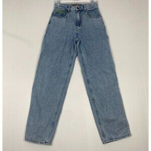 Empyre Jeans Womens 3 Blue Relax Tori Baggy Loose Skater Raver Y2K Hip Hop Denim